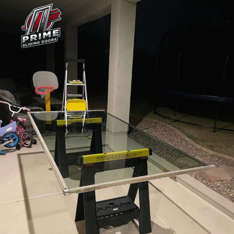 Professional sliding door repair technician working in Hollywood Florida